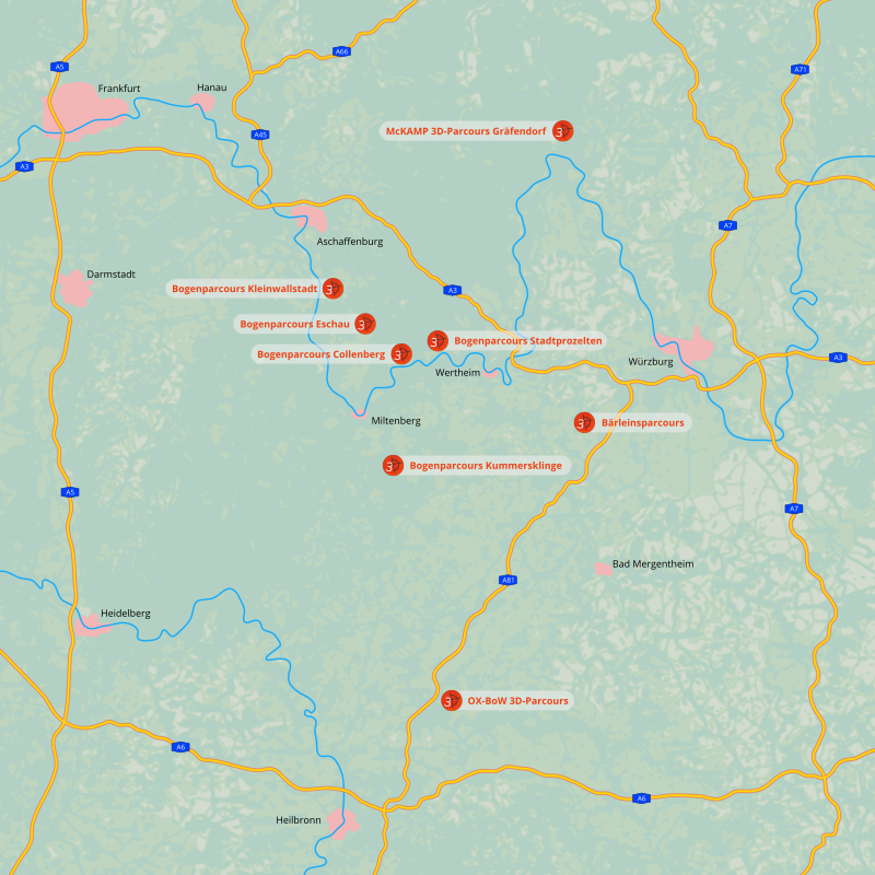 Übersicht 3D-Bogenregion Bogenparcours