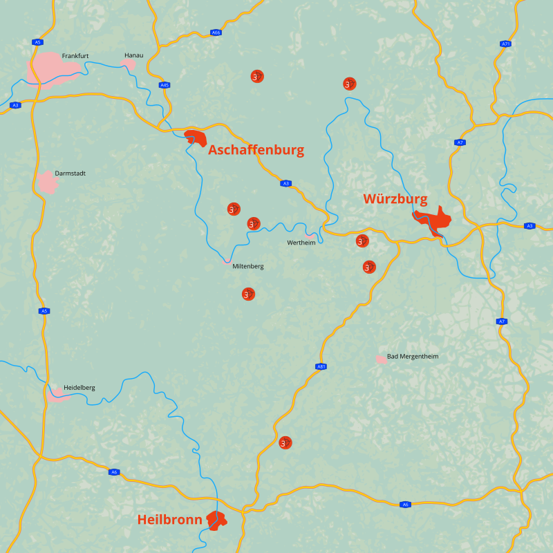 Verkehrsknotenpunkte der Region Verkehrsknotenpunkte der Region