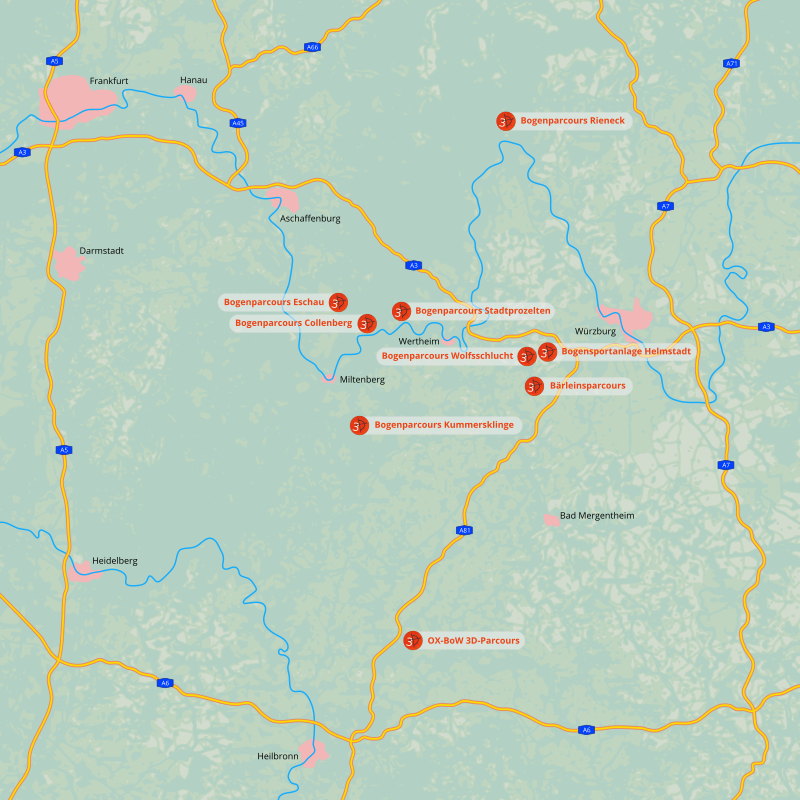 Übersicht 3D-Bogenregion Bogenparcours